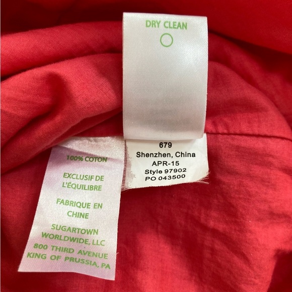 Lilly Pulitzer Annabelle High Neck Lace Trim Halter Top in Island Coral, Size 2 - Picture 11 of 11